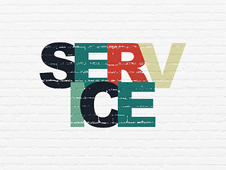 Image showing Finance concept: Service on wall background