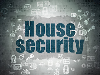 Image showing Safety concept: House Security on Digital Paper background