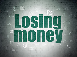 Image showing Money concept: Losing Money on Digital Paper background