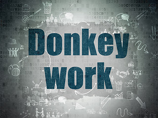 Image showing Finance concept: Donkey Work on Digital Paper background