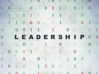 Image showing Finance concept: Leadership on Digital Paper background