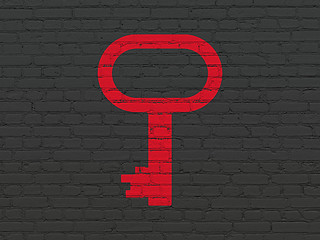 Image showing Security concept: Key on wall background