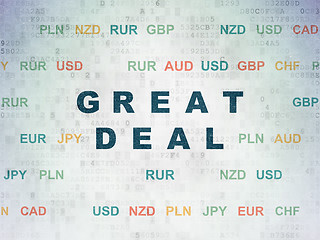 Image showing Finance concept: Great Deal on Digital Paper background