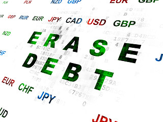 Image showing Finance concept: Erase Debt on Digital background