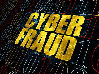 Image showing Protection concept: Cyber Fraud on Digital background