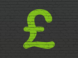 Image showing Money concept: Pound on wall background