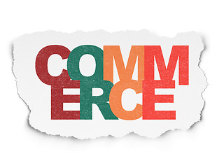 Image showing Business concept: Commerce on Torn Paper background