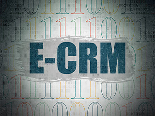 Image showing Business concept: E-CRM on Digital Paper background