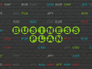 Image showing Finance concept: Business Plan on wall background