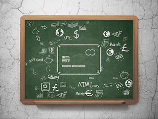 Image showing Money concept: Credit Card on School Board background