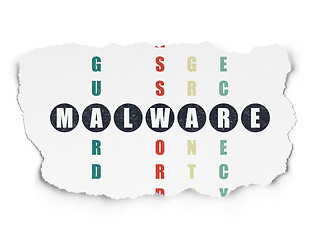 Image showing Privacy concept: Malware in Crossword Puzzle