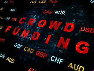 Image showing Finance concept: Crowd Funding on Digital background