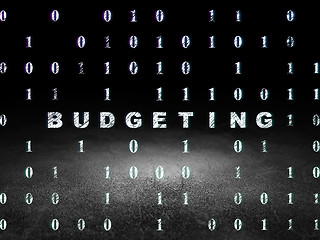 Image showing Finance concept: Budgeting in grunge dark room