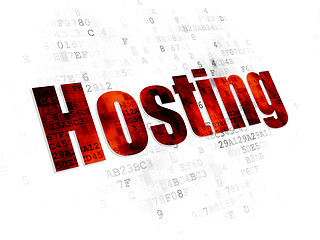 Image showing Web development concept: Hosting on Digital background