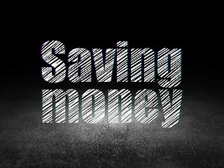 Image showing Business concept: Saving Money in grunge dark room