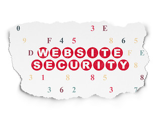 Image showing Protection concept: Website Security on Torn Paper background