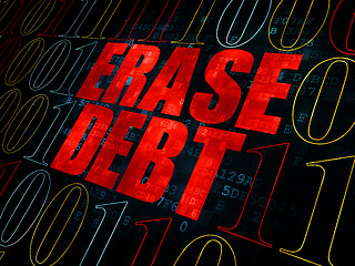 Image showing Business concept: Erase Debt on Digital background