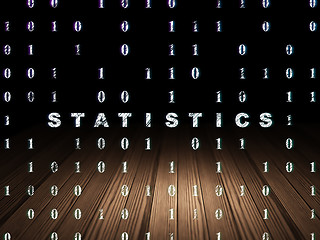 Image showing Finance concept: Statistics in grunge dark room