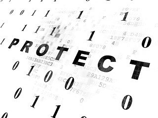 Image showing Protection concept: Protect on Digital background