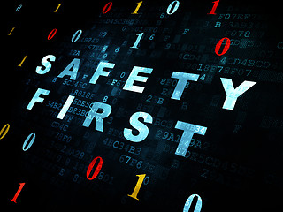 Image showing Security concept: Safety First on Digital background