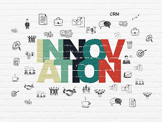 Image showing Business concept: Innovation on wall background