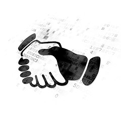 Image showing Finance concept: Handshake on Digital background