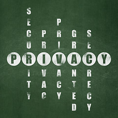 Image showing Protection concept: Privacy in Crossword Puzzle