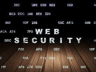 Image showing Safety concept: Web Security in grunge dark room