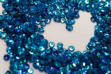 Image showing Blue sequin