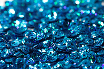 Image showing Blue sequin