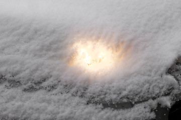 Image showing Snowy car