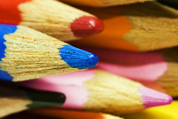 Image showing colored pencils close up