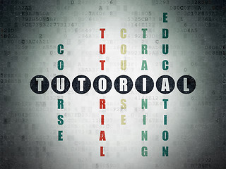 Image showing Studying concept: Tutorial in Crossword Puzzle