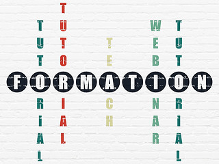 Image showing Learning concept: Formation in Crossword Puzzle