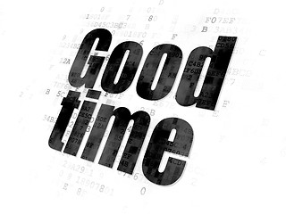 Image showing Time concept: Good Time on Digital background