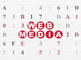 Image showing Web development concept: Web Media on wall background