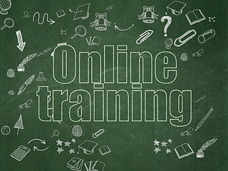 Image showing Studying concept: Online Training on School Board background