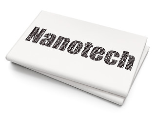 Image showing Science concept: Nanotech on Blank Newspaper background