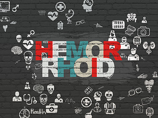 Image showing Health concept: Hemorrhoid on wall background