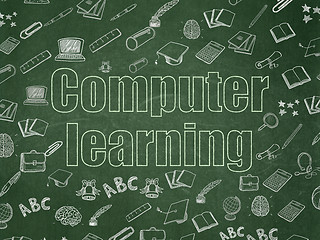 Image showing Education concept: Computer Learning on School Board background