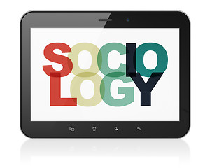 Image showing Learning concept: Tablet Computer with Sociology on  display