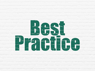 Image showing Education concept: Best Practice on wall background