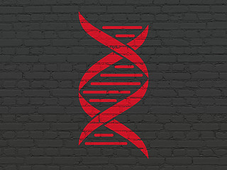 Image showing Science concept: DNA on wall background