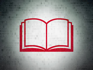 Image showing Studying concept: Book on Digital Paper background