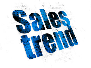 Image showing Marketing concept: Sales Trend on Digital background