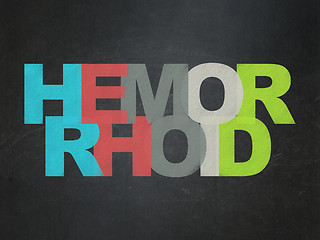 Image showing Health concept: Hemorrhoid on School Board background