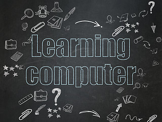 Image showing Education concept: Learning Computer on School Board background