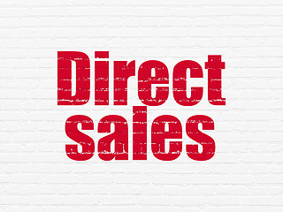 Image showing Advertising concept: Direct Sales on wall background