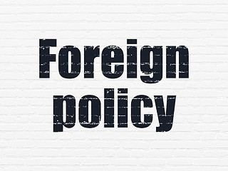 Image showing Political concept: Foreign Policy on wall background