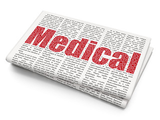Image showing Medicine concept: Medical on Newspaper background